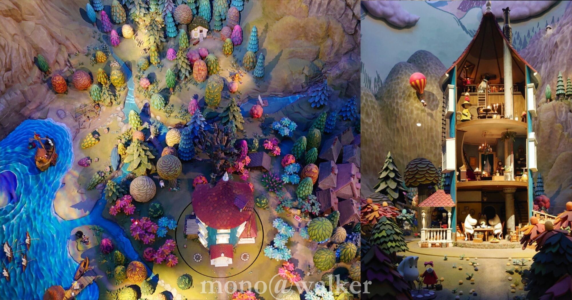 ムーミンバレーパーク・メッツァビレッジ テーマパーク 埼玉県飯能市 ムーミンパークゾーン 会場風景 コケムス 館内展示 ディオラマ