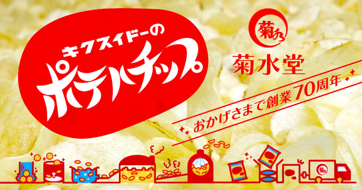 菊水堂 創業70周年 ポテトチップス しお クリアファイル キャンペーン