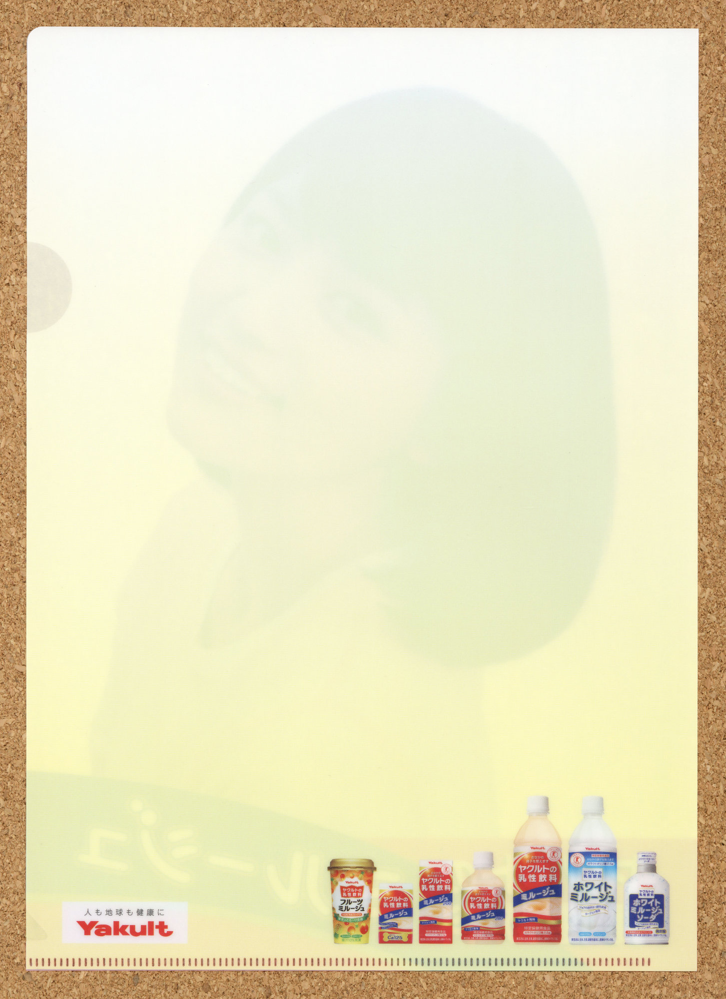 ヤクルト 乳性飲料 ミルージュ 川口春奈 2014年 クリアファイル 非売品
