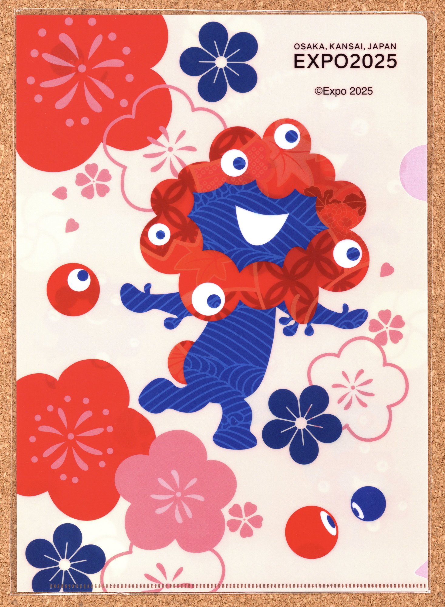 EXPO2025大阪・関西万博 夢洲 大屋根リング 会場 ミャクミャク公式グッズ クリアファイル 和柄 和風