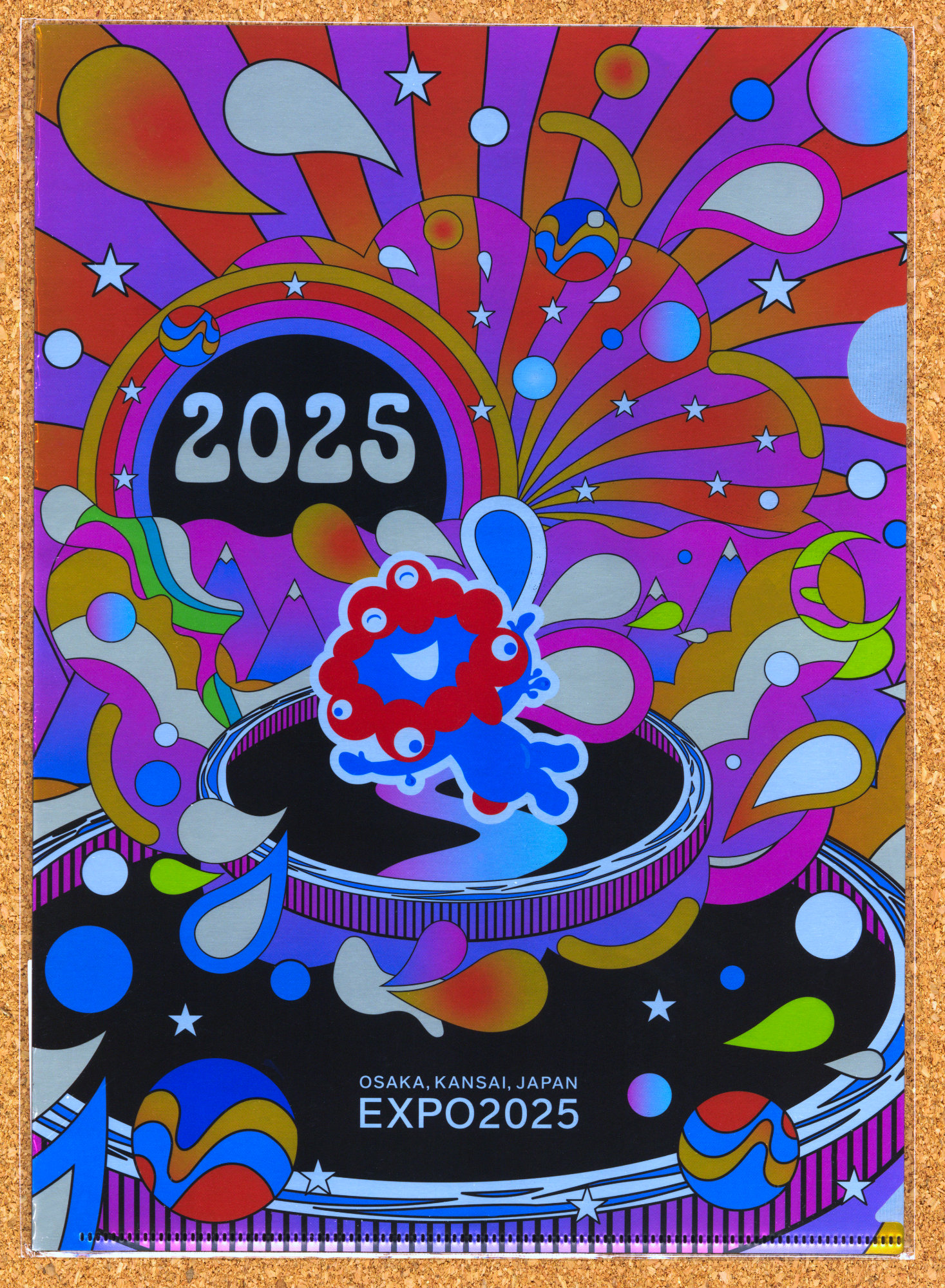 EXPO2025大阪・関西万博 夢洲 大屋根リング 会場 ミャクミャク公式グッズ メタリッククリアファイル