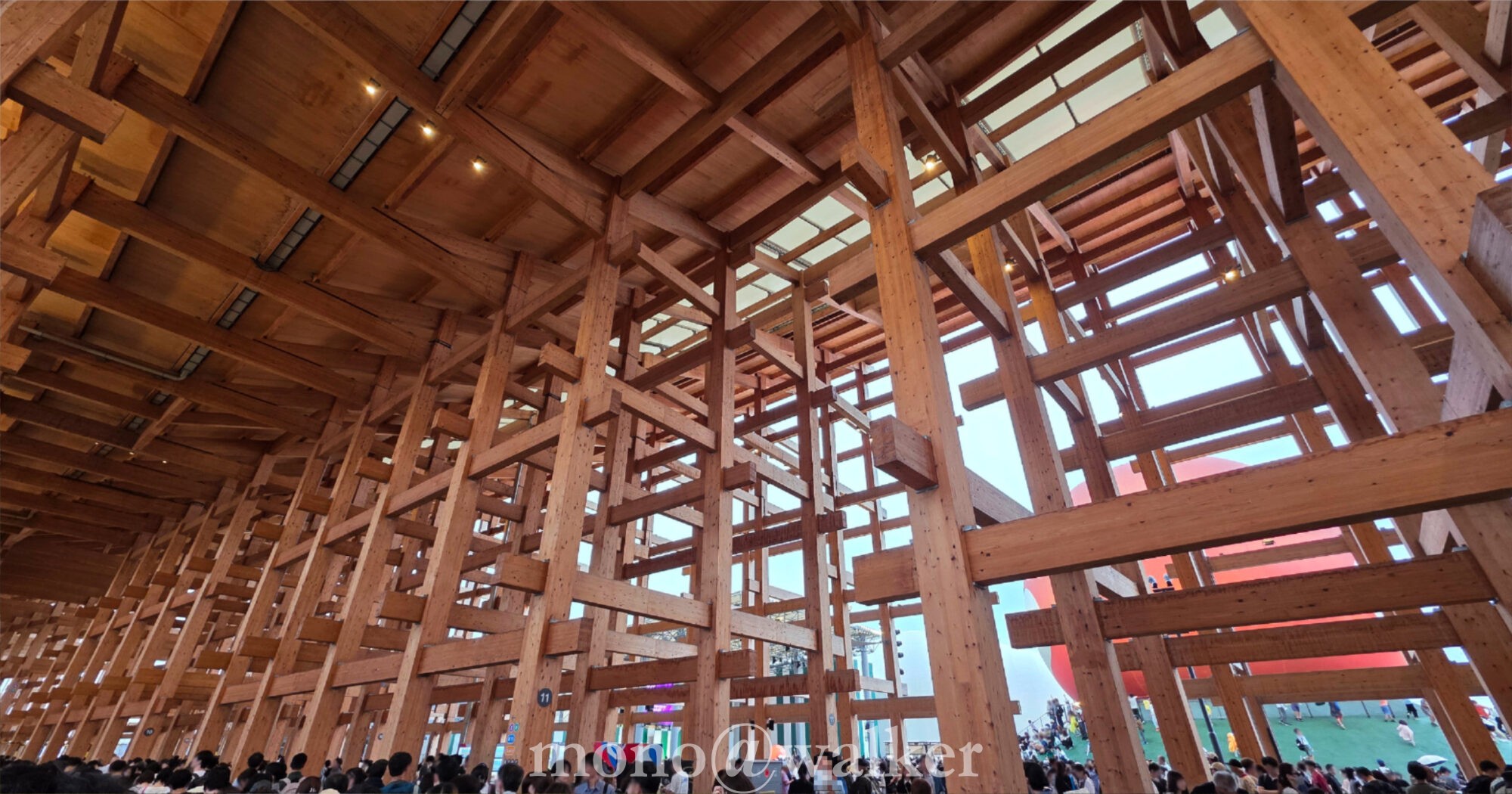 EXPO2025大阪・関西万博 夢洲 大屋根リング 会場 ミャクミャク 外周 貫工法 国産木材