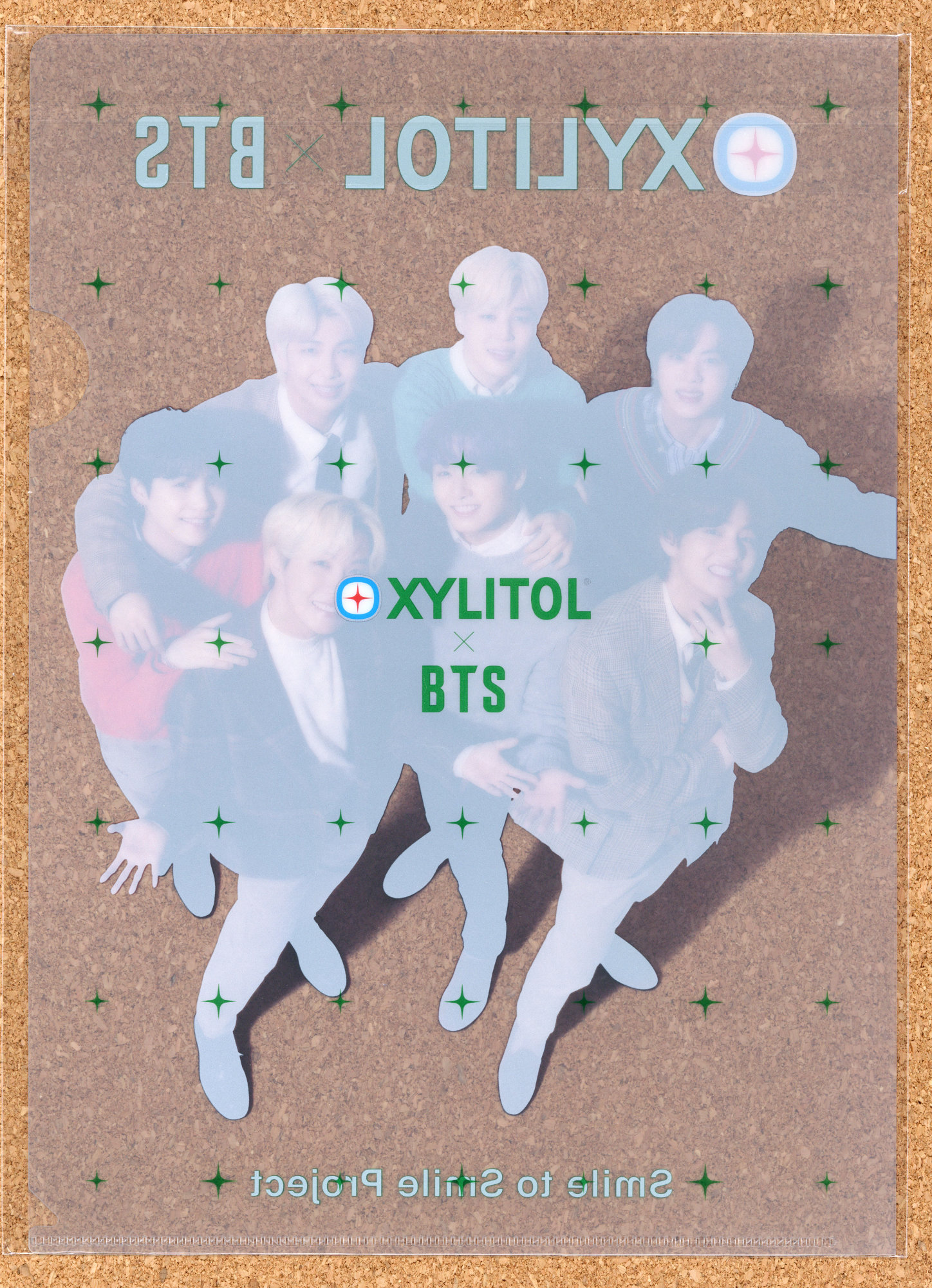 XYLITOL キシリトール ロッテ ガム 懸賞 当選品 BTS SmiletoSmile キャンペーン 第1弾 クリアファイル 2枚組 防弾少年団 キム・ソクジン チョン・ホソク キム・ナムジュン パク・ジミン キム・テヒョン チョン・ジョングク Butter